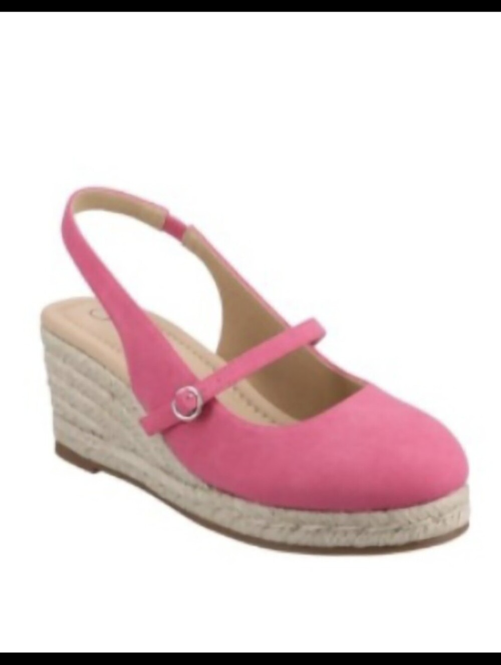 Women’s Pink Espadrille Wedge Slingback